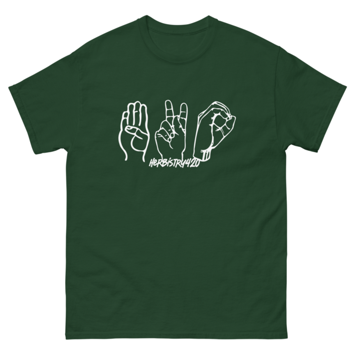 420 Hands – Unisex Classic Tee — forest green