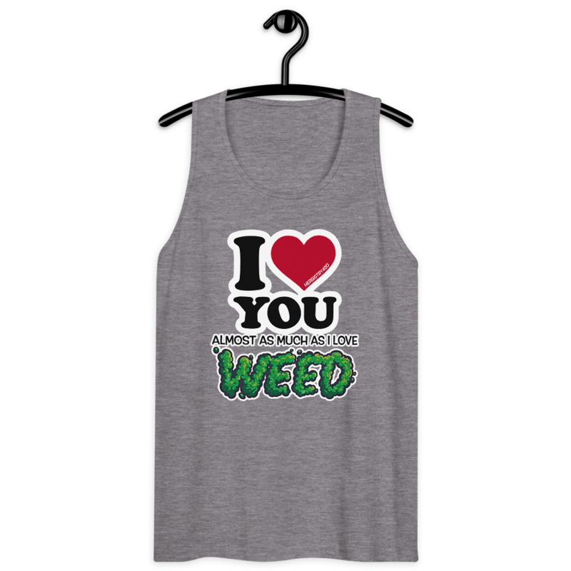 I Love You Almost – Men’s premium tank top — athletic heather