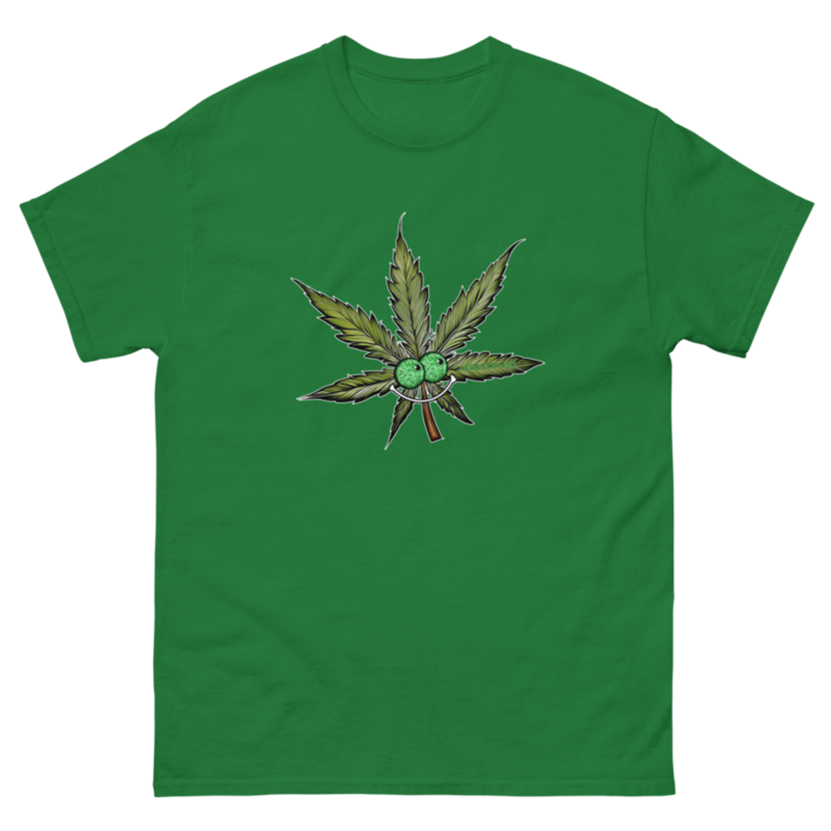 Happy Leaf – Unisex Classic Tee — turf green