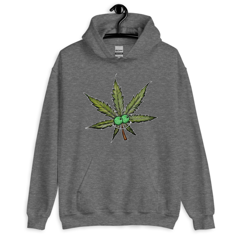 Happy Leaf – Unisex Hoodie — graphite heather