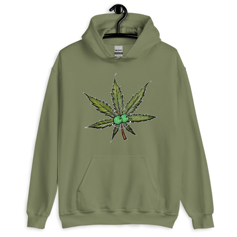 Happy Leaf – Unisex Hoodie — military green