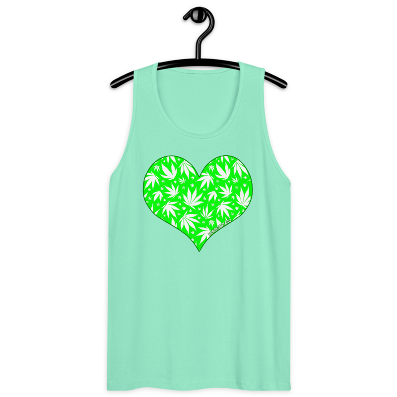 Love Weed – Men’s premium tank top — mint