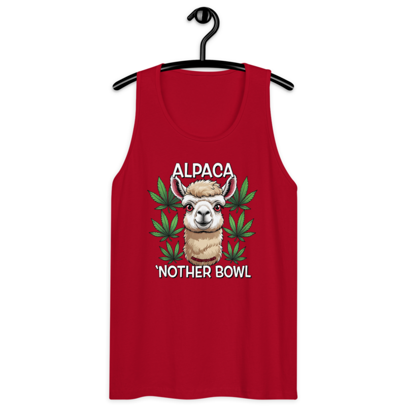 Alpaca 'Nother Bowl – Men’s premium tank top — red