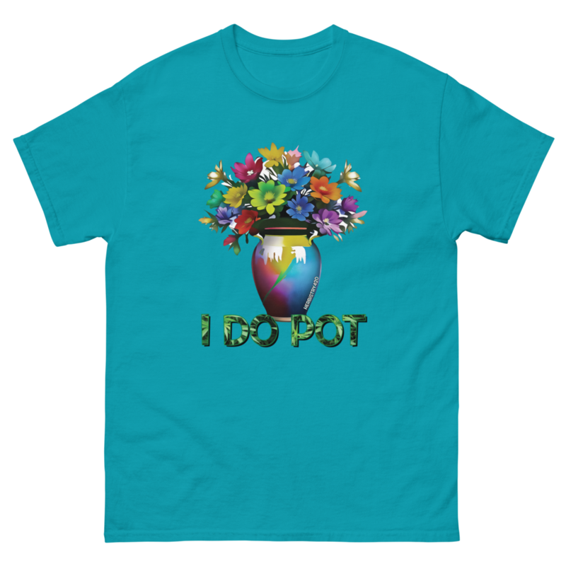 I Do Pot – Unisex Classic Tee — tropical blue