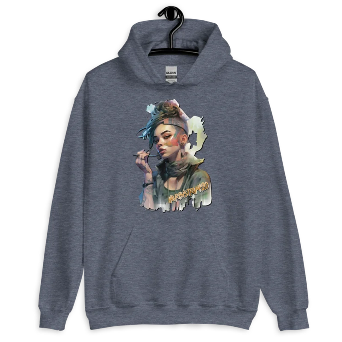 Steampunk Girl 2 – Unisex Hoodie — heather sport dark navy