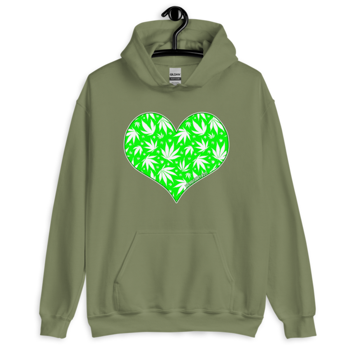 Love Weed – Unisex Hoodie — military green