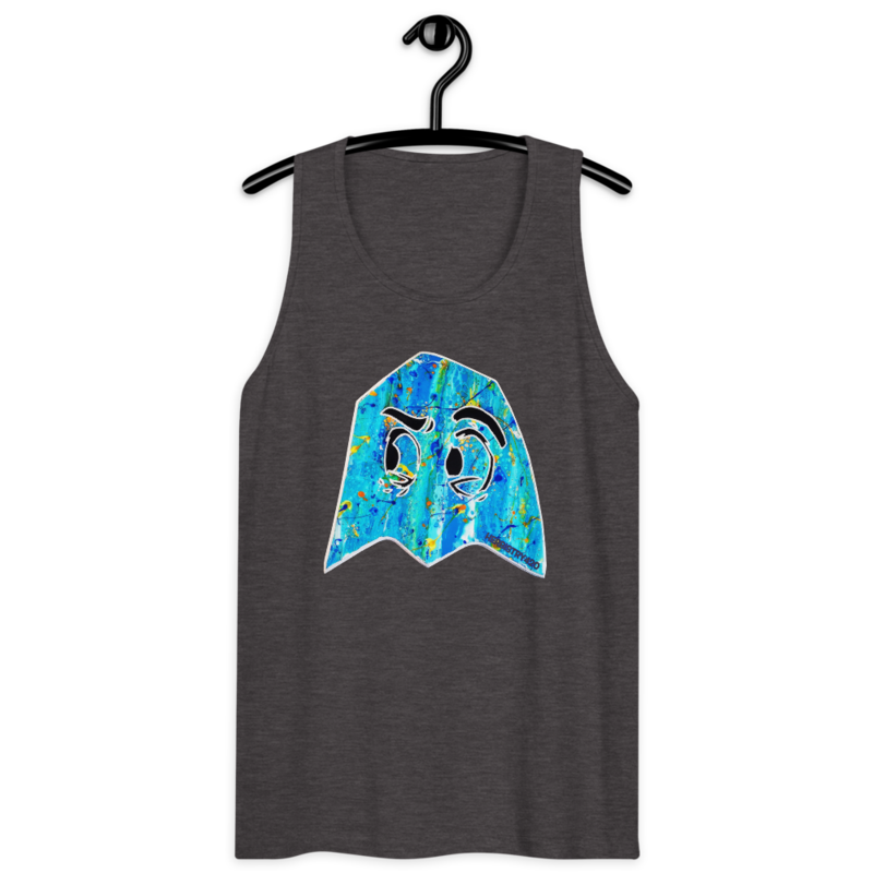 Blue Ghost – Men’s premium tank top — charcoal heather