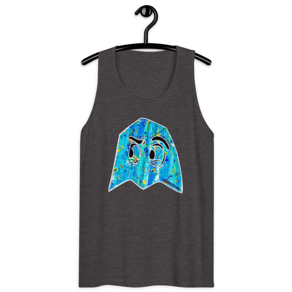 Blue Ghost – Men’s premium tank top — charcoal heather