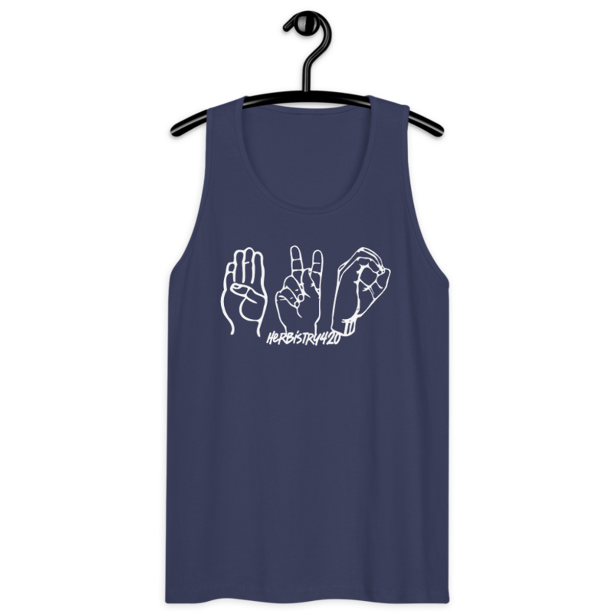 420 Hands – Men’s premium tank top — harbor blue