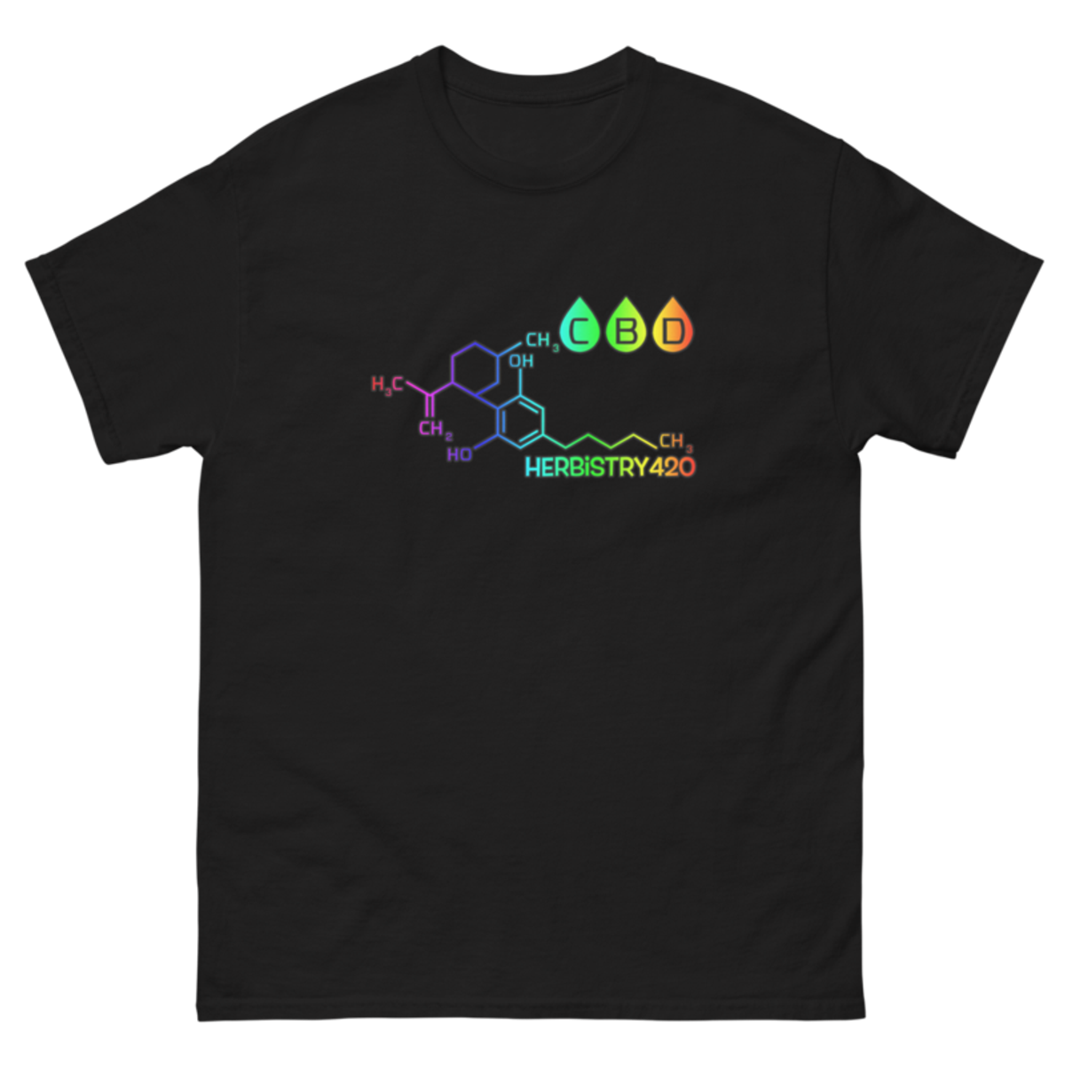 CBD Molecule – Unisex Classic Tee — black