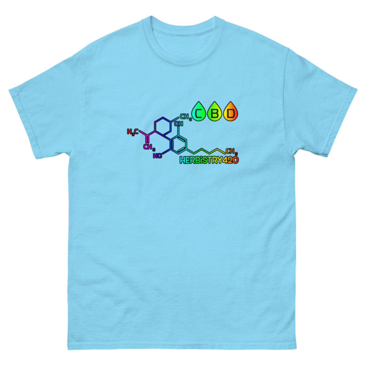 CBD Molecule – Unisex Classic Tee — sky