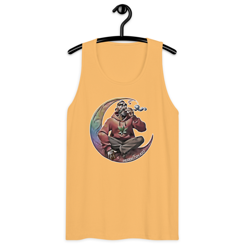 Smoking On The Moon – Men’s premium tank top — squash