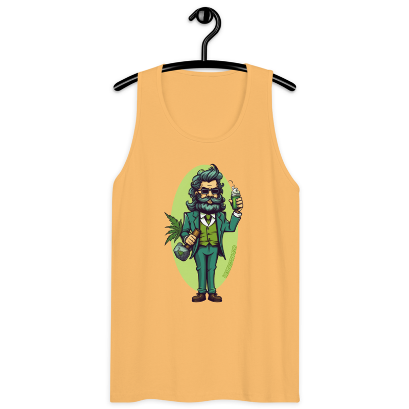 Weed Hipster – Men’s premium tank top — squash