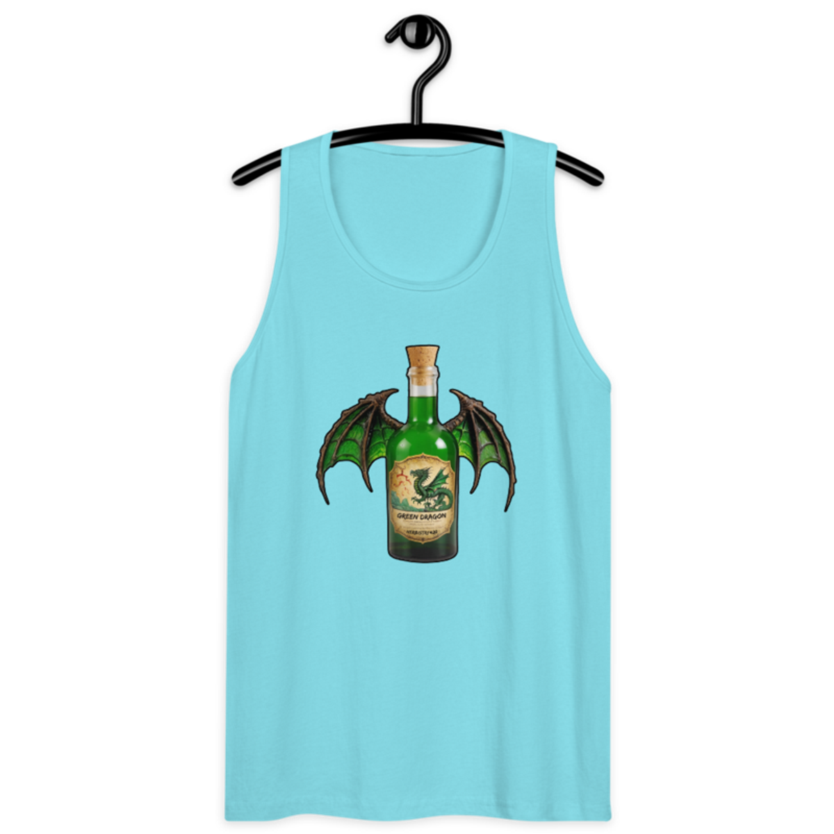 Green Dragon – Men’s premium tank top — pacific blue