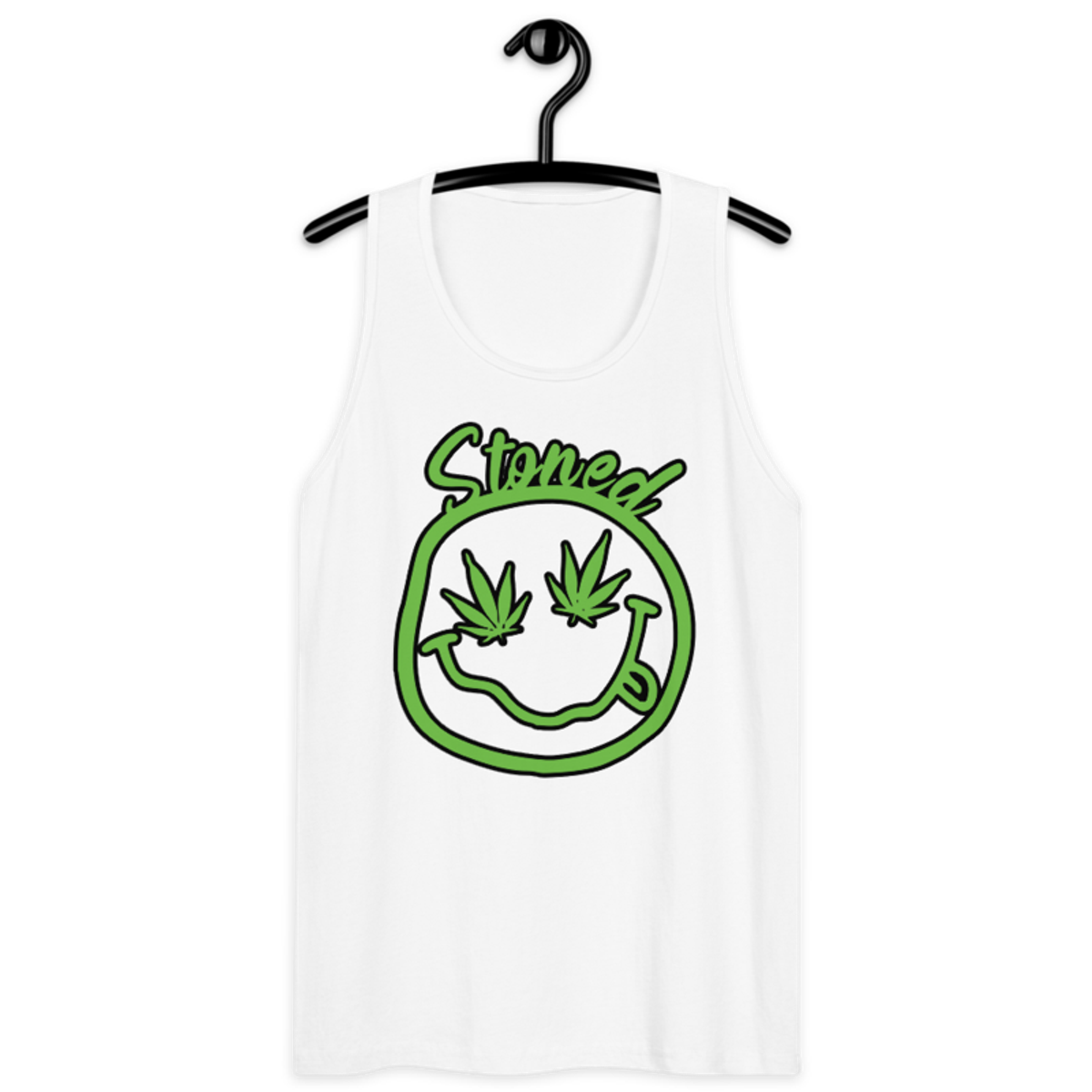 Stoned – Men’s premium tank top — white