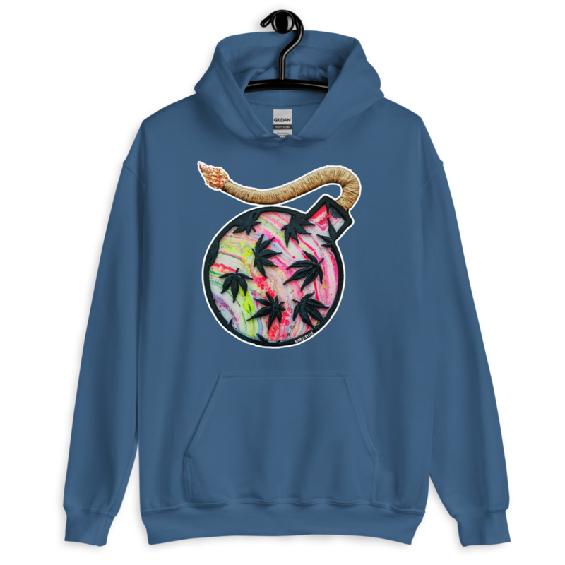Da Bomb – Red – Unisex Hoodie — indigo blue