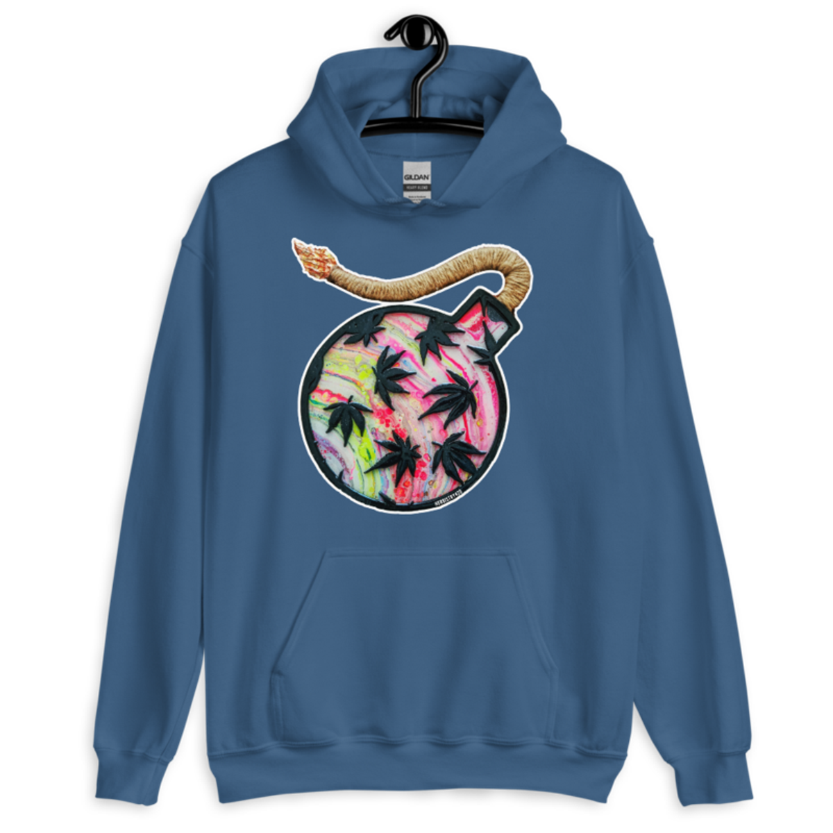 Da Bomb – Red – Unisex Hoodie — indigo blue