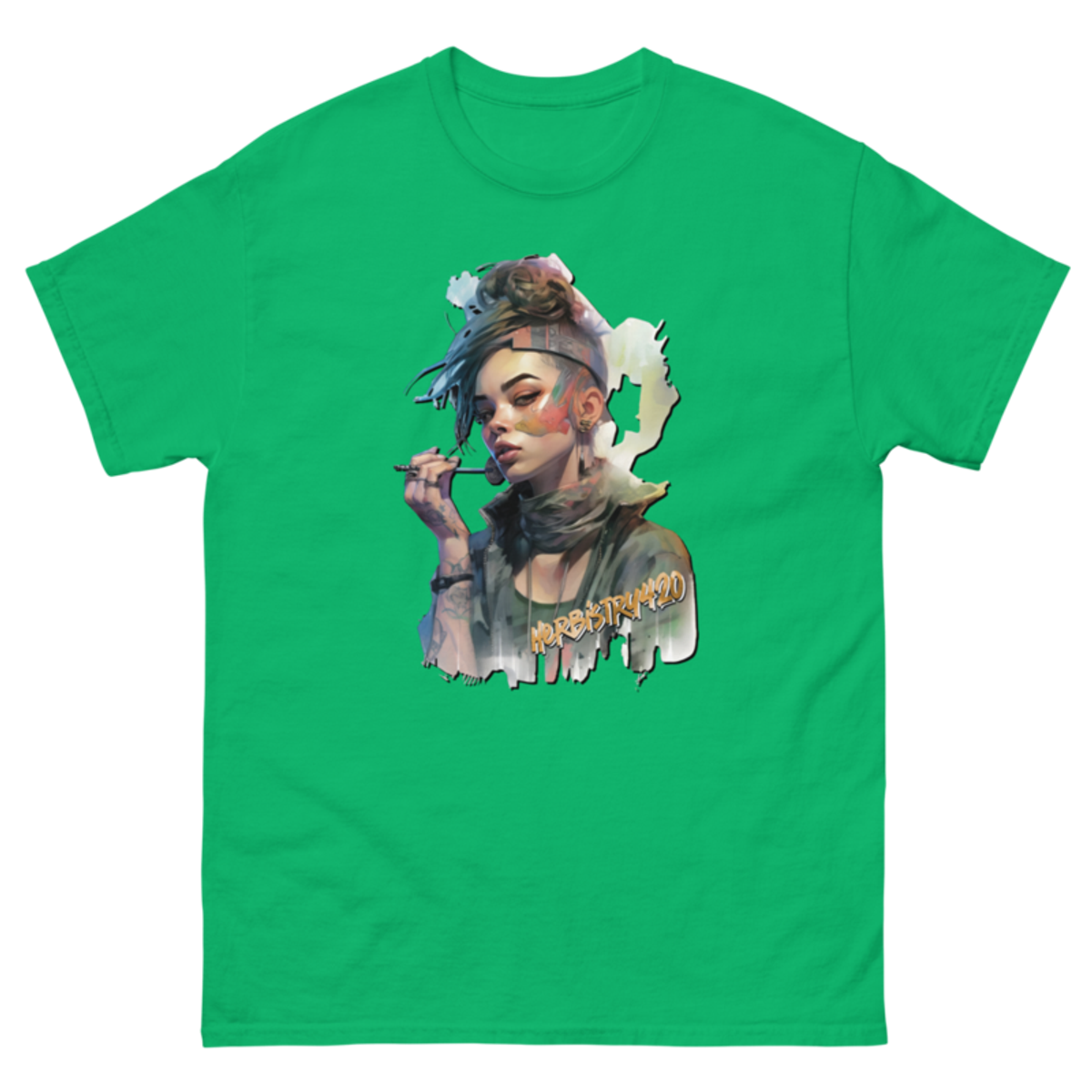 Steampunk Girl 2 – Unisex Classic Tee — irish green