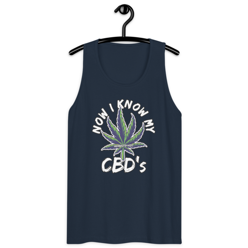 Now I Know My – Men’s premium tank top — navy