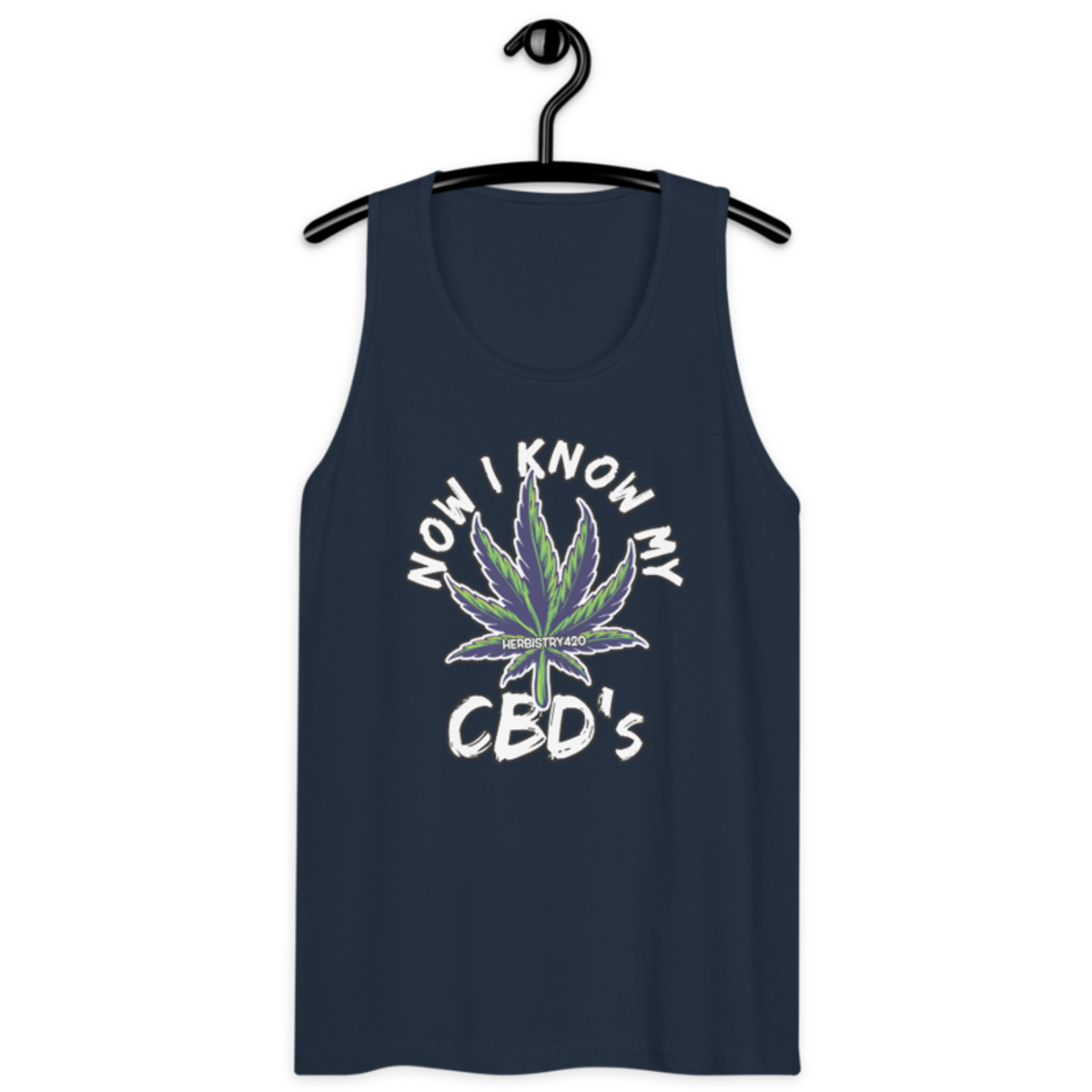 Now I Know My – Men’s premium tank top — navy