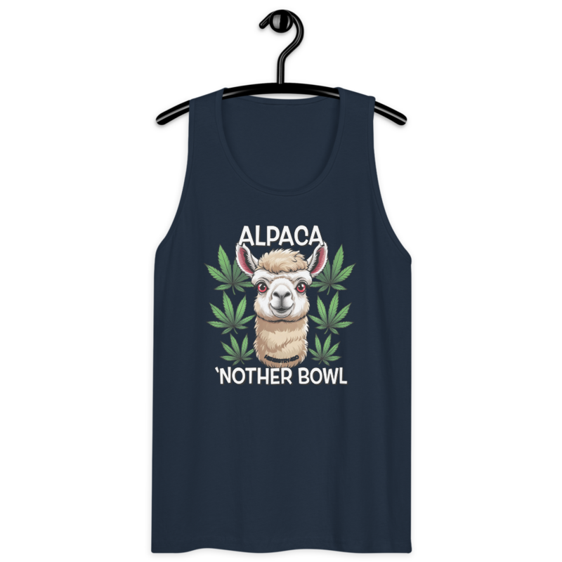 Alpaca 'Nother Bowl – Men’s premium tank top — navy