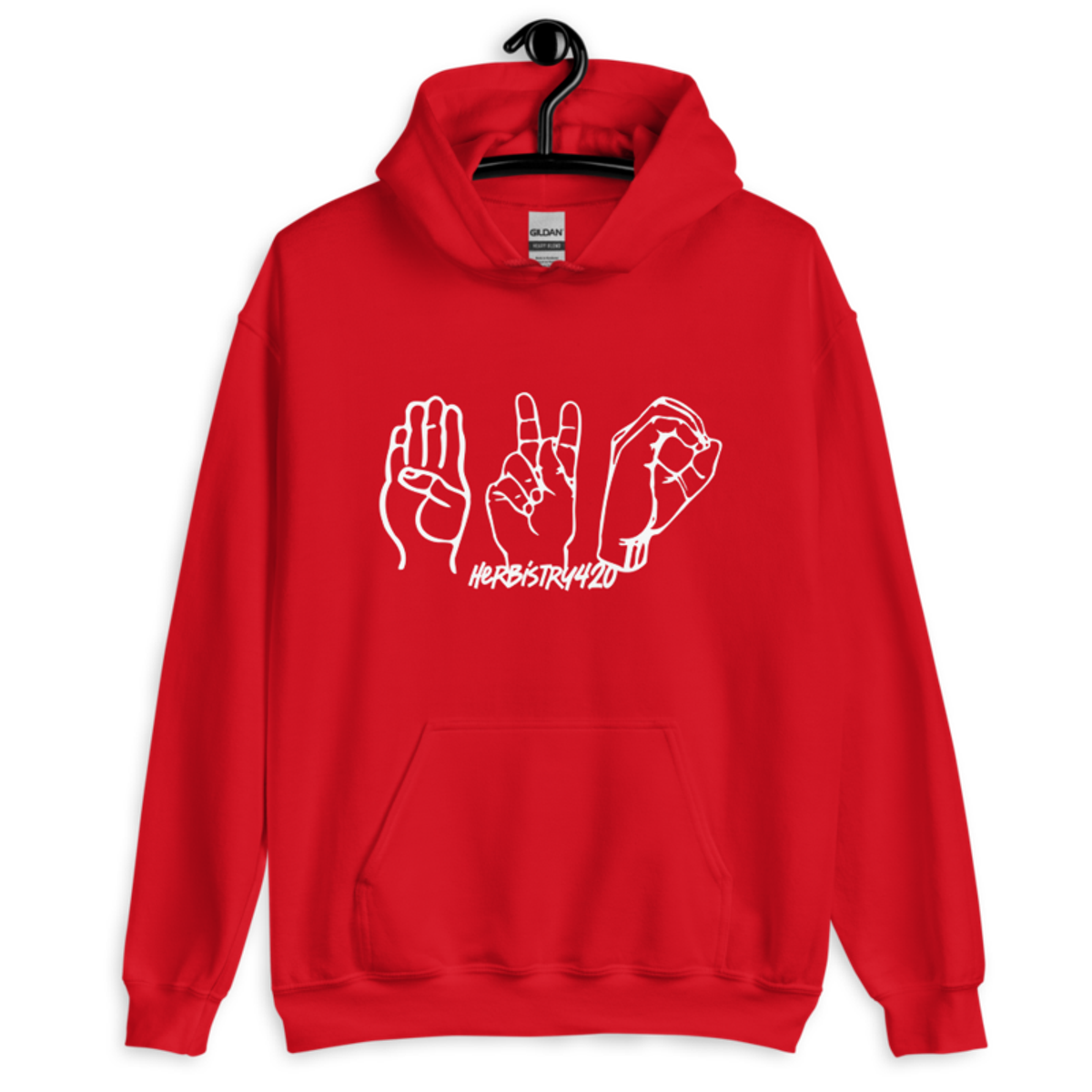 420 Hands – Unisex Hoodie — red