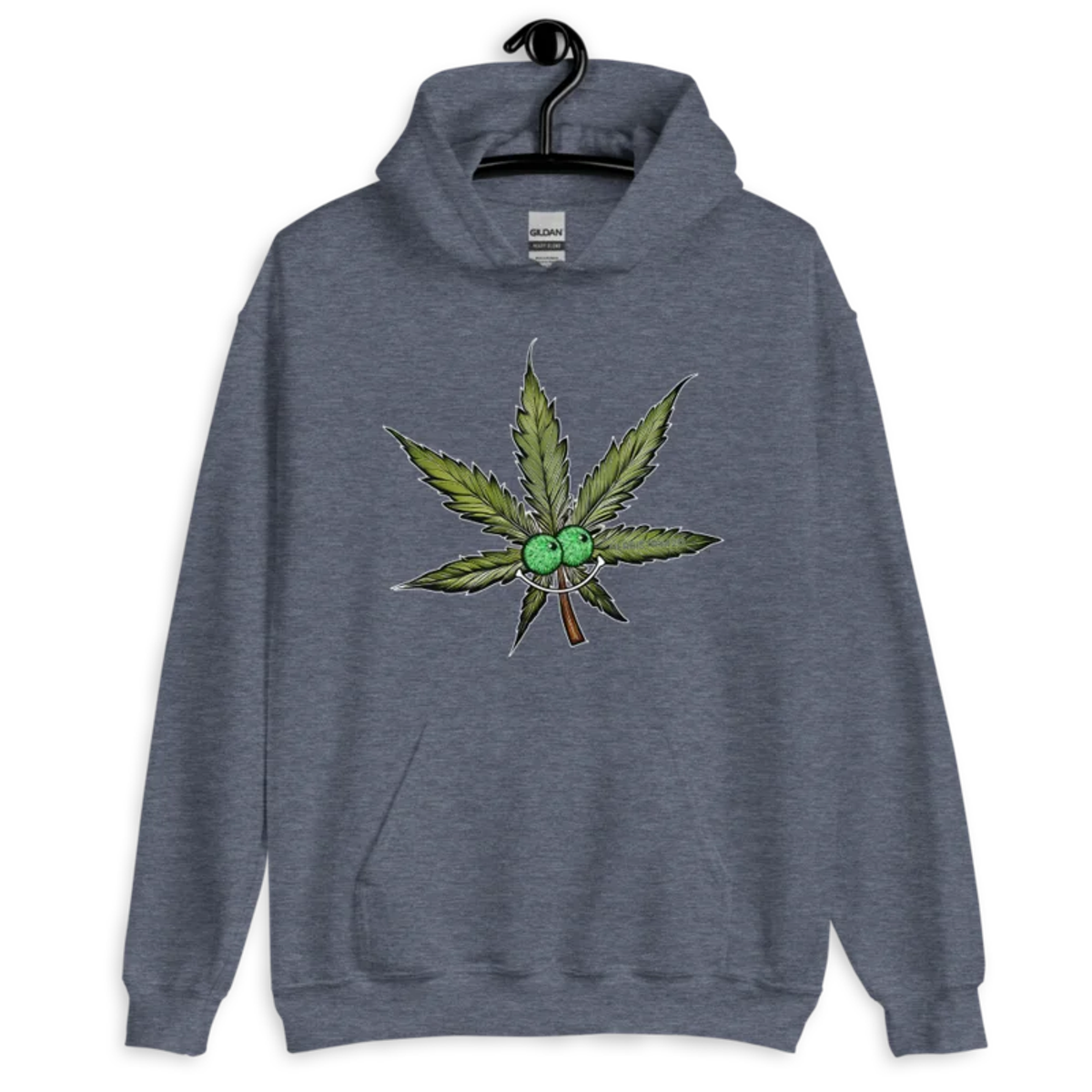 Happy Leaf – Unisex Hoodie — heather sport dark navy