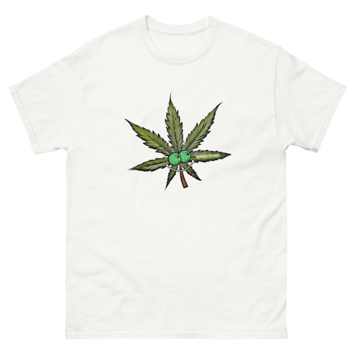 Happy Leaf – Unisex Classic Tee — white