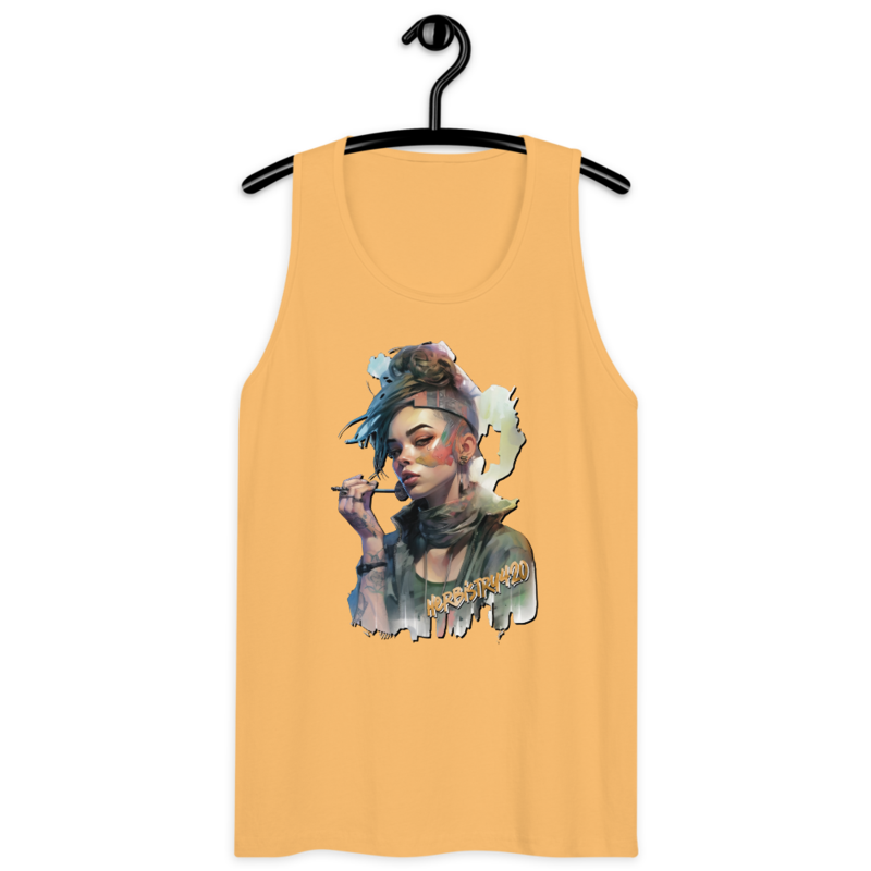 SteamPunk Girl 2 – Men’s premium tank top — squash