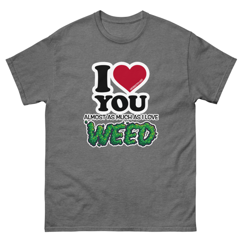 I Love You Almost – Unisex Classic Tee — graphite heather