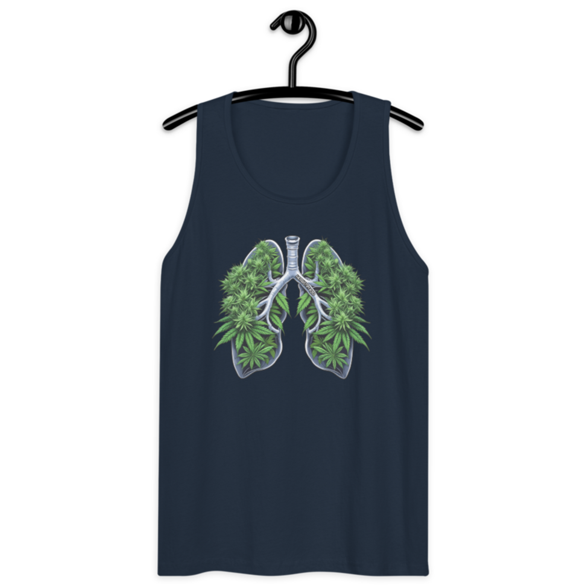 Weed Lungs – Men’s premium tank top — navy