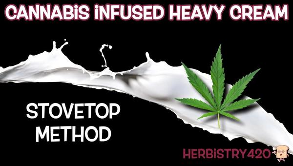 cannabis infused heavy cream stovetop method
