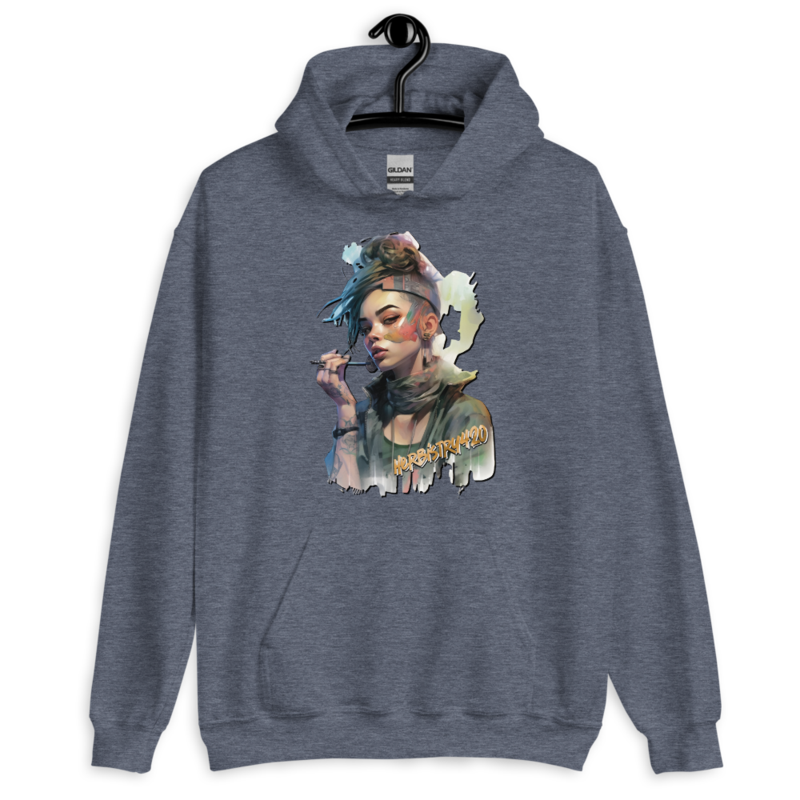 Steampunk Girl 2 – Unisex Hoodie — heather sport dark navy