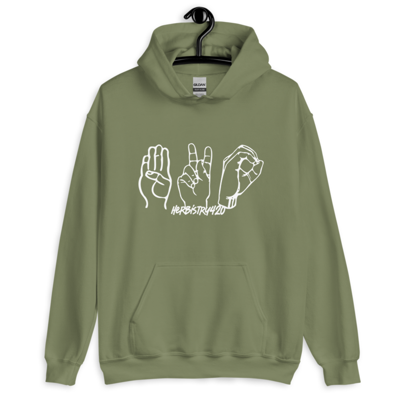420 Hands – Unisex Hoodie — military green