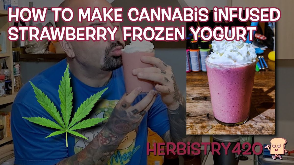 cannabis infused strawberry frozen yogurt 2