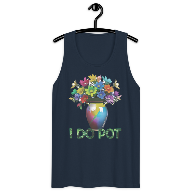 I Do Pot – Men’s premium tank top — navy