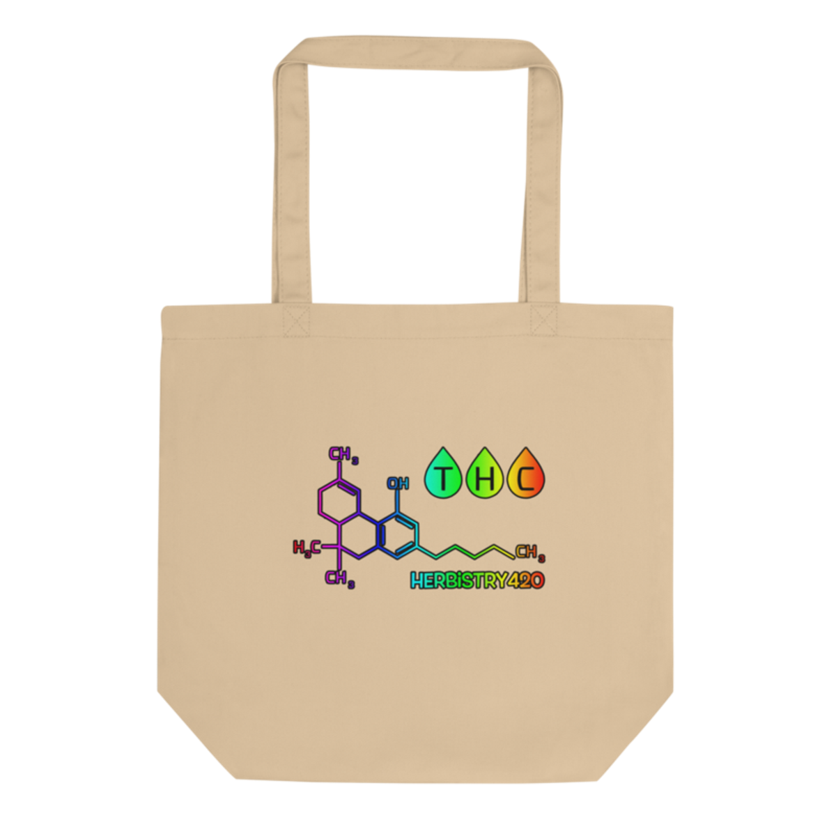 THC Molecule – Eco Tote Bag — oyster