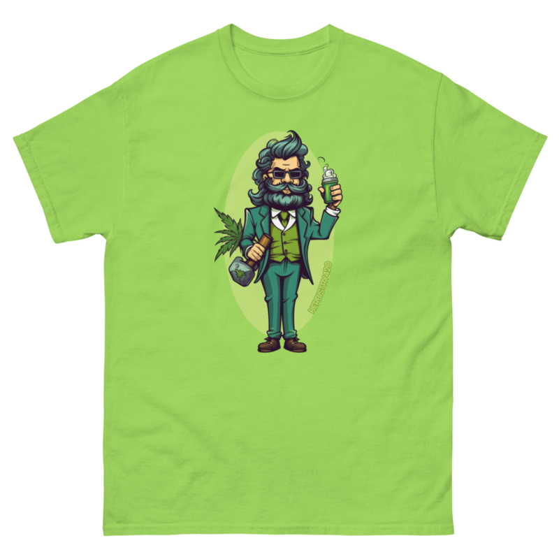 Weed Hipster – Unisex Classic Tee — lime