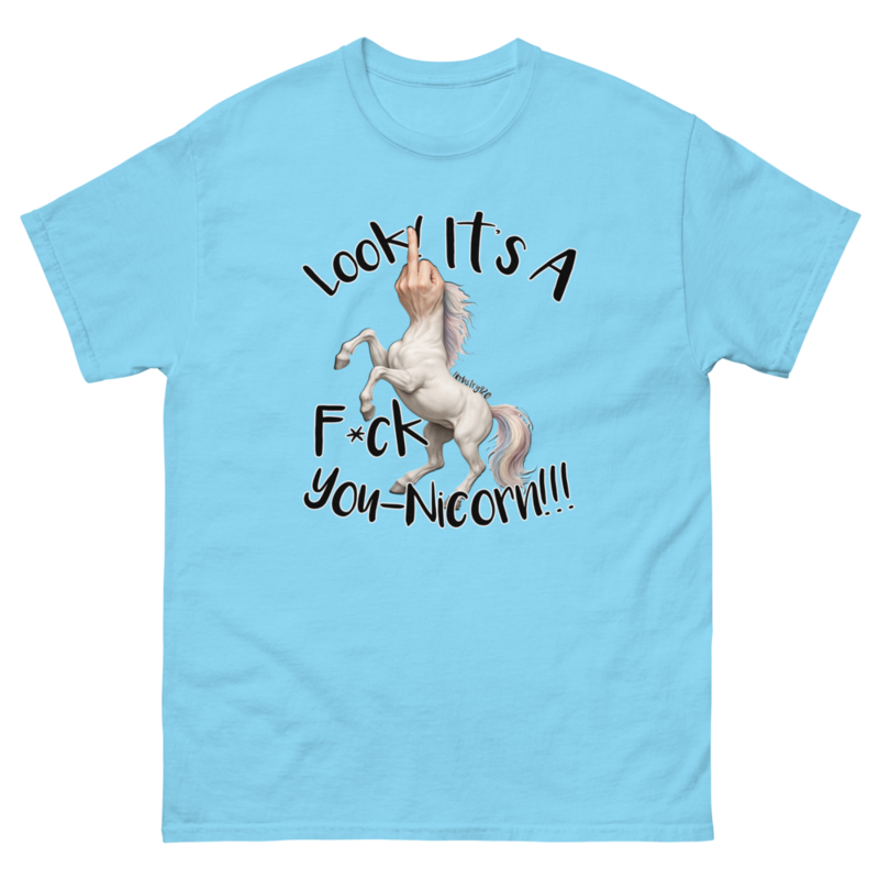 F•ck Unicorn – Unisex classic tee — sky