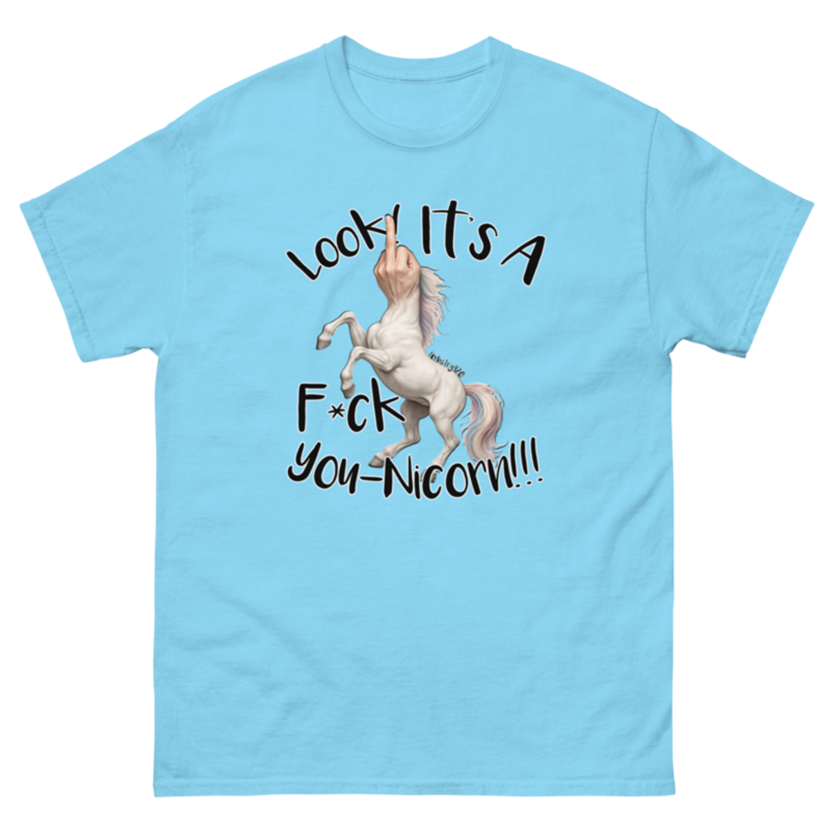 F•ck Unicorn – Unisex classic tee — sky