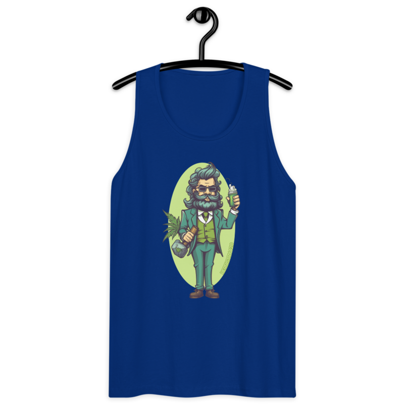Weed Hipster – Men’s premium tank top — team royal