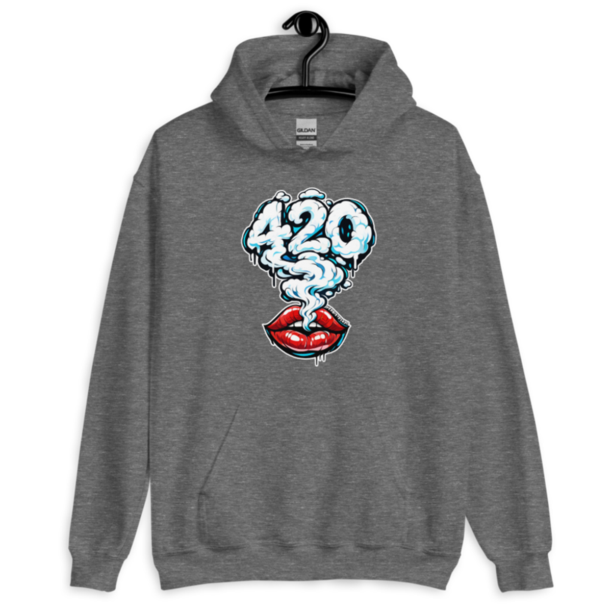 Those Lips – Unisex Hoodie — graphite heather