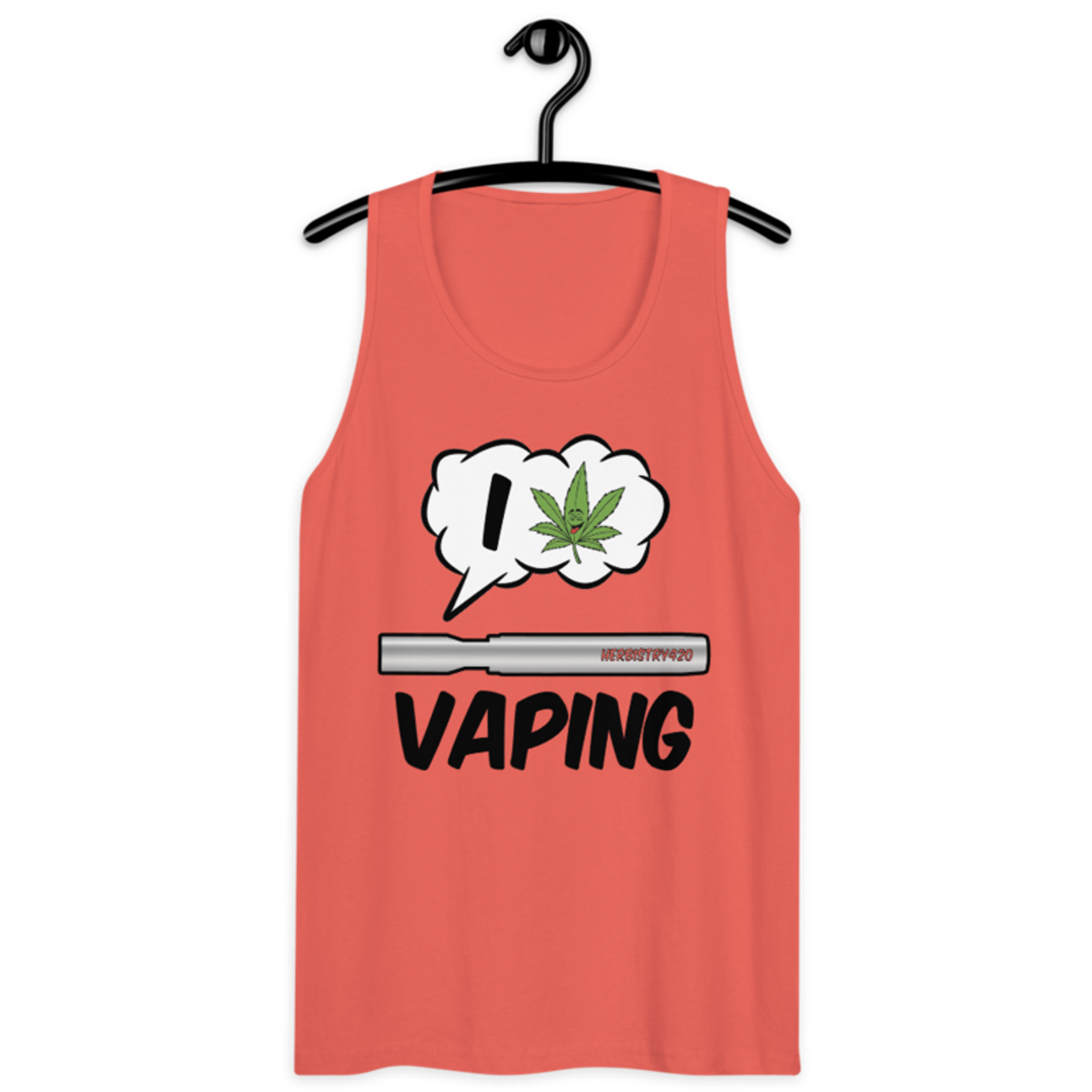 I Love Vaping – Men’s premium tank top — coral