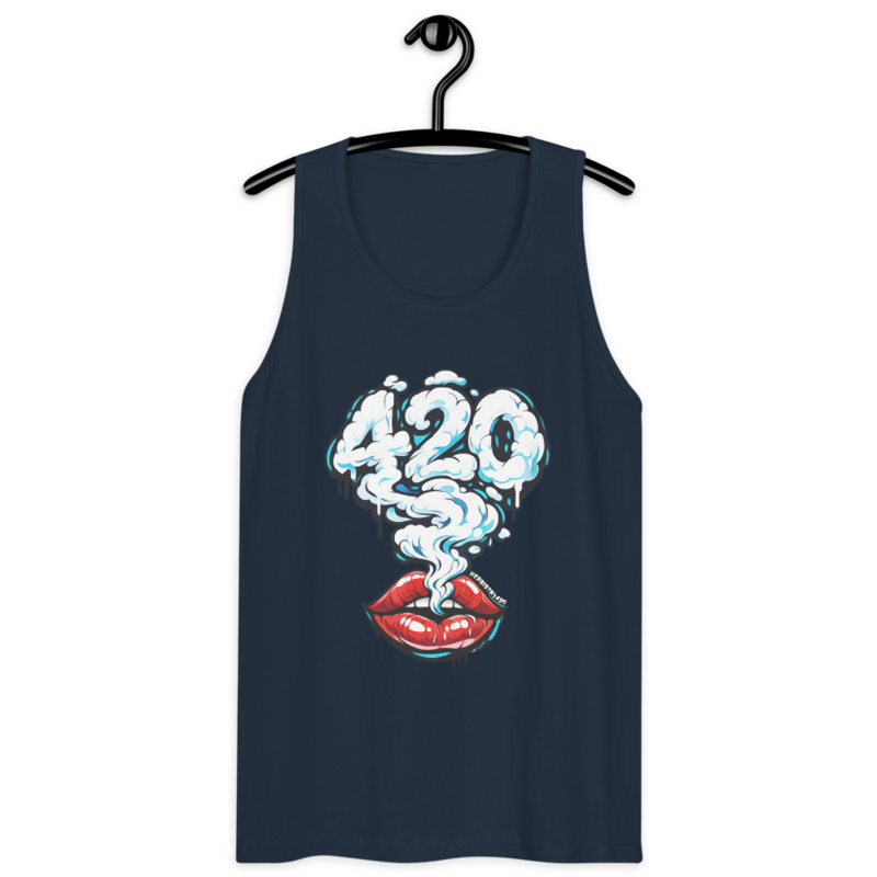 Those Lips – Men’s premium tank top — navy