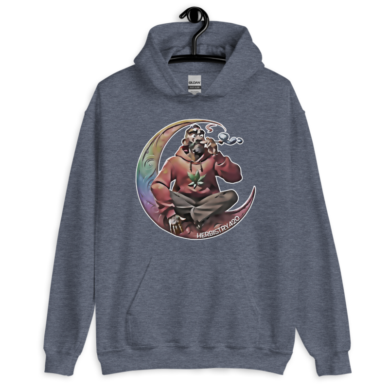 Smoking on the Moon – Unisex Hoodie — heather sport dark navy