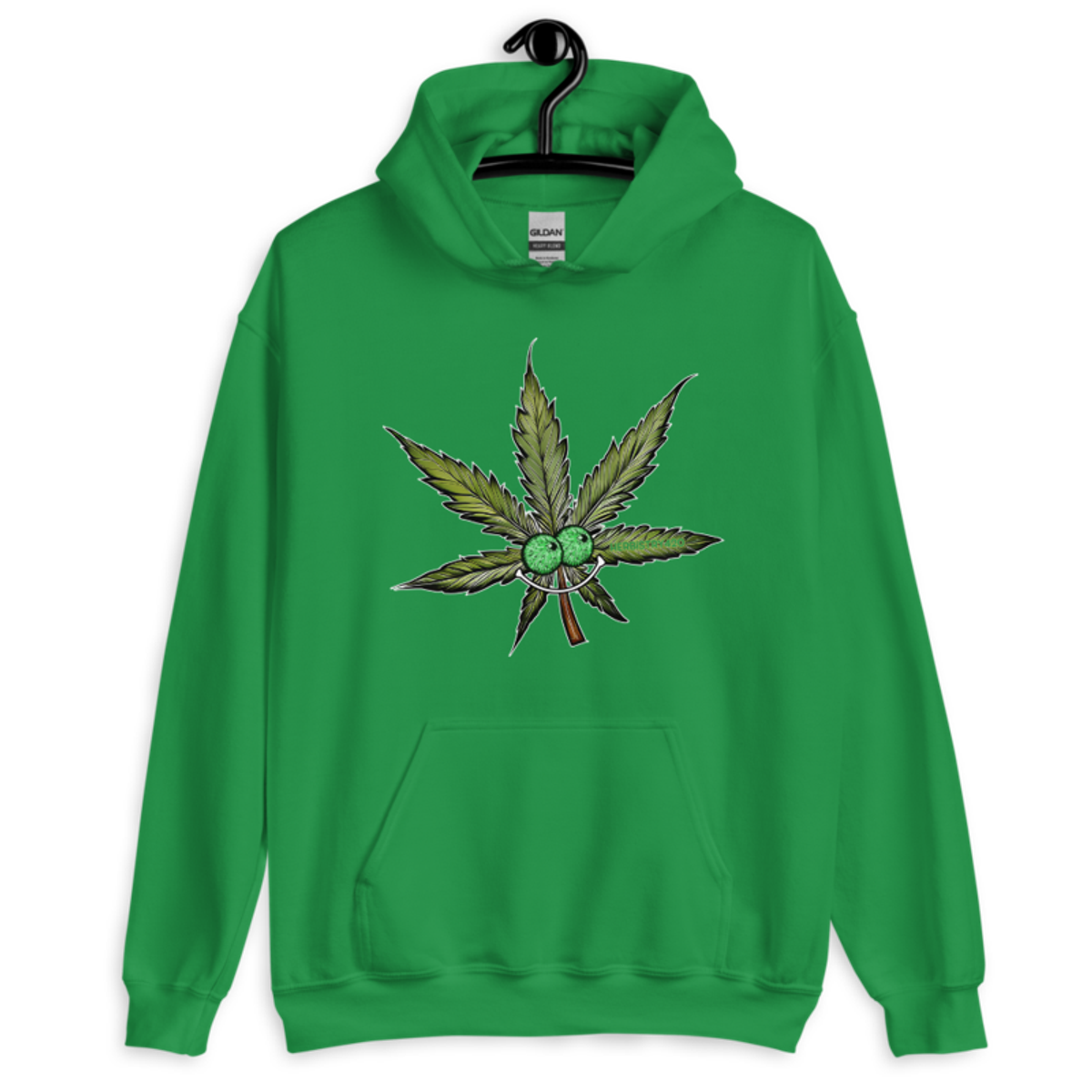 Happy Leaf – Unisex Hoodie — irish green