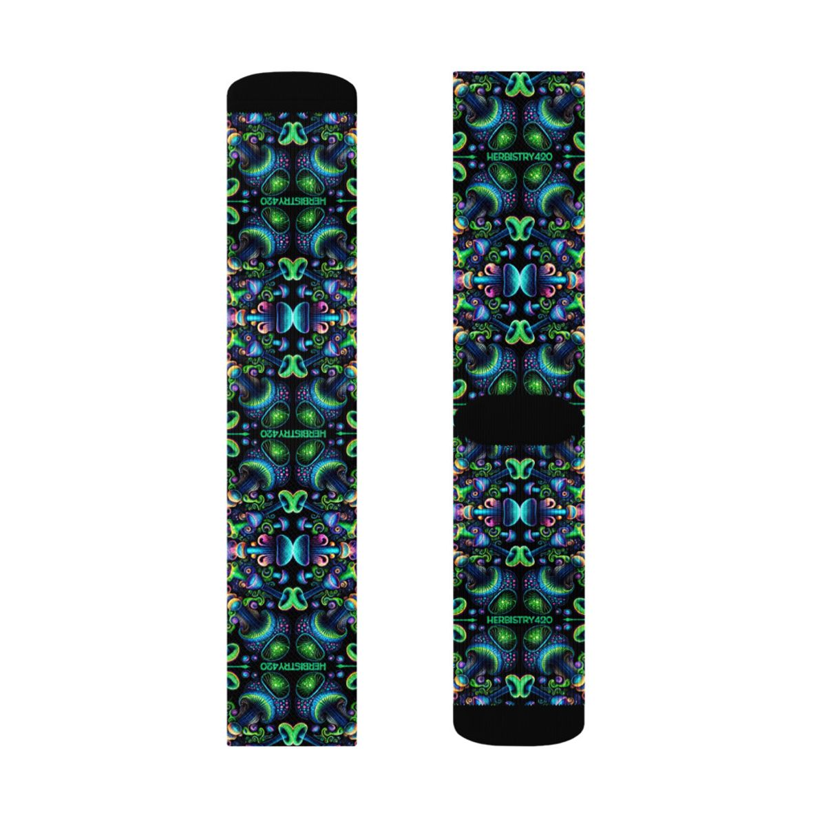 I Love Shrooms – Crew socks — leg_front_right