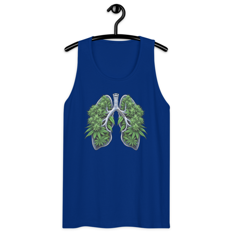 Weed Lungs – Men’s premium tank top — team royal
