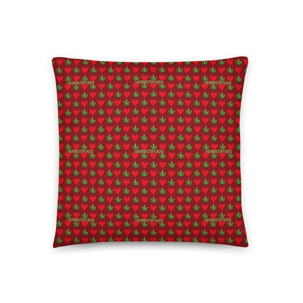 I Love Herbistry420 – Basic Pillow — 18x18