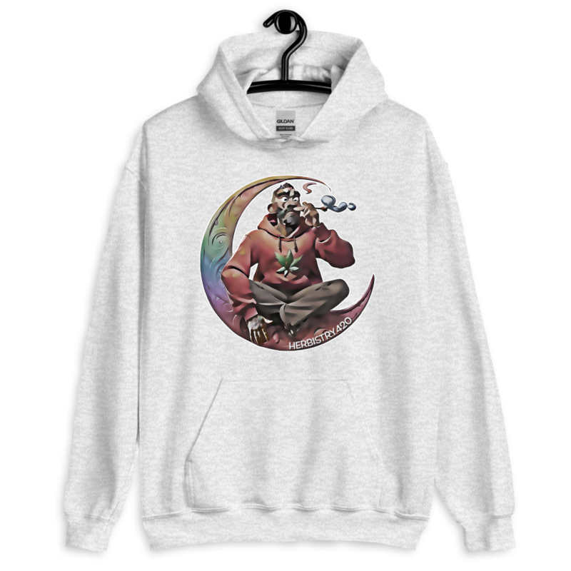 Smoking on the Moon – Unisex Hoodie — ash